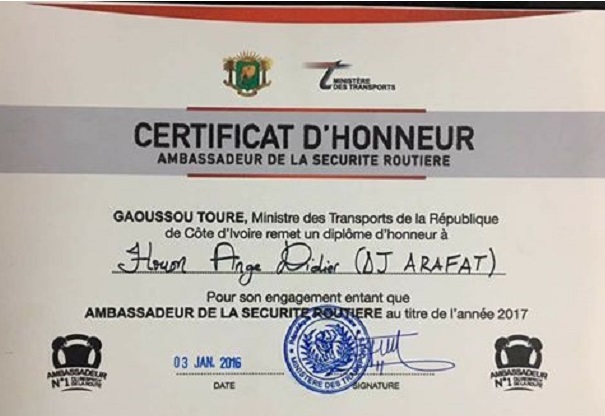 Arafat Dj vient d’être nommé ambassadeur de la sécurité routière