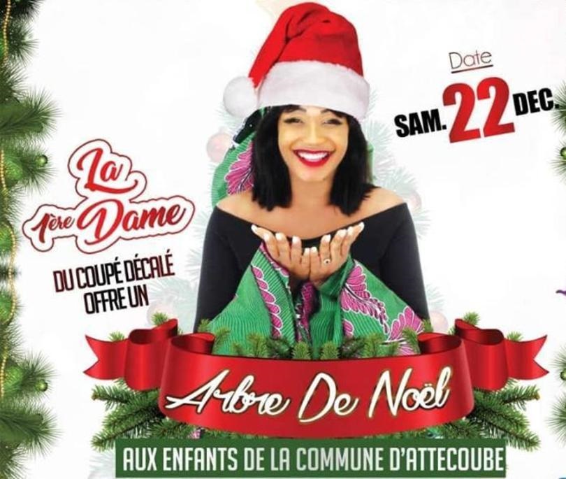 Claire Bahi  offre un arbre de Noël